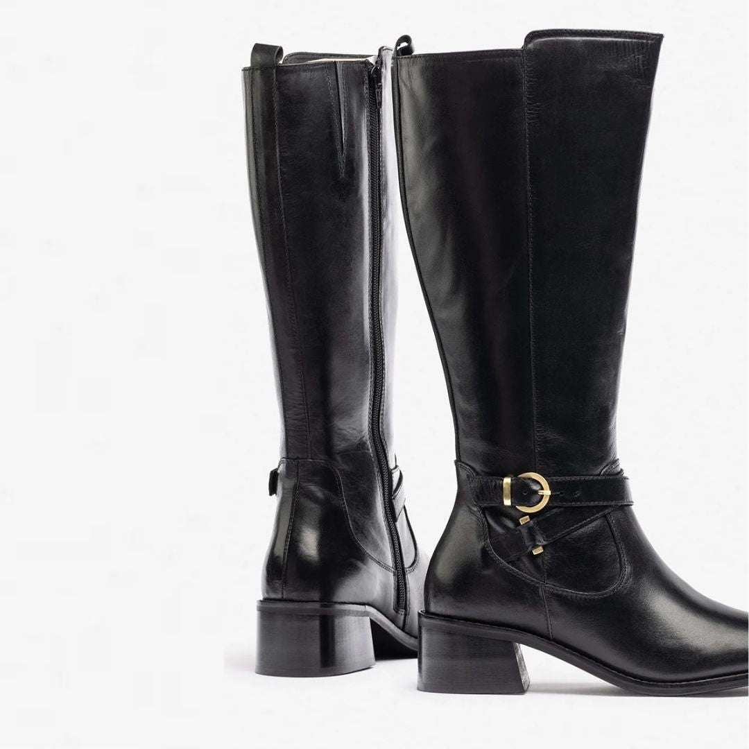 Yokono LEI Black Leather Boots