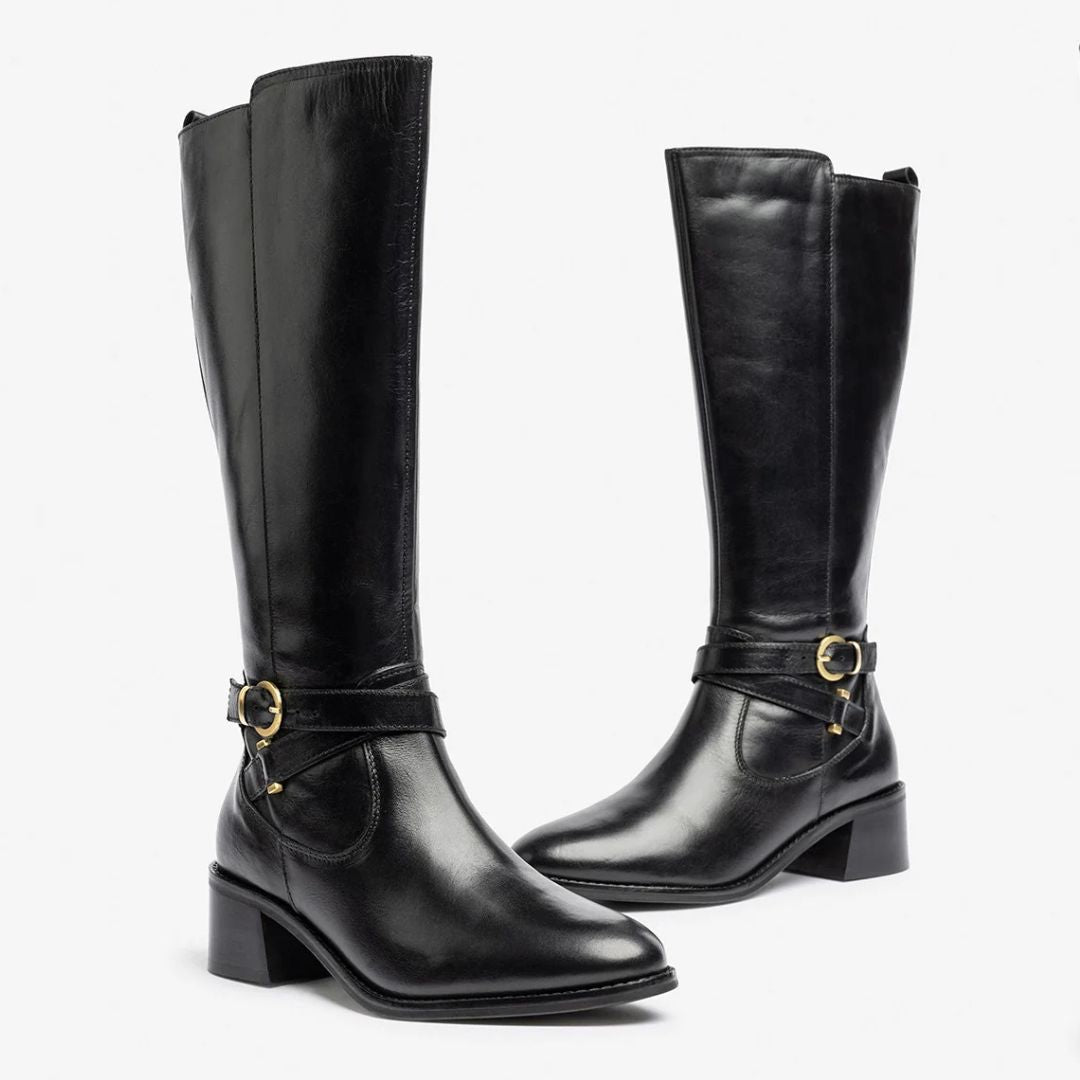 Yokono LEI Black Leather Boots