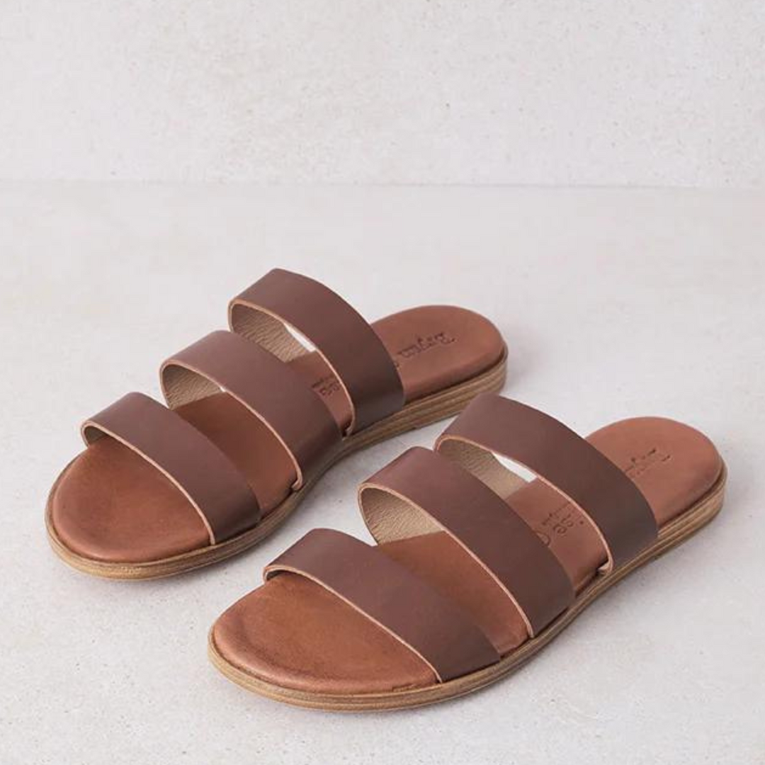 Bryan Stepwise OLYMPIA Chocolate Leather Sandals