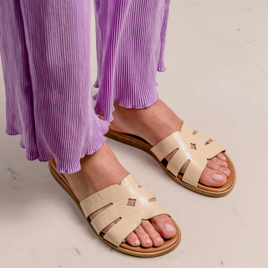 Bryan Stepwise COCO Beige Leather Sandals