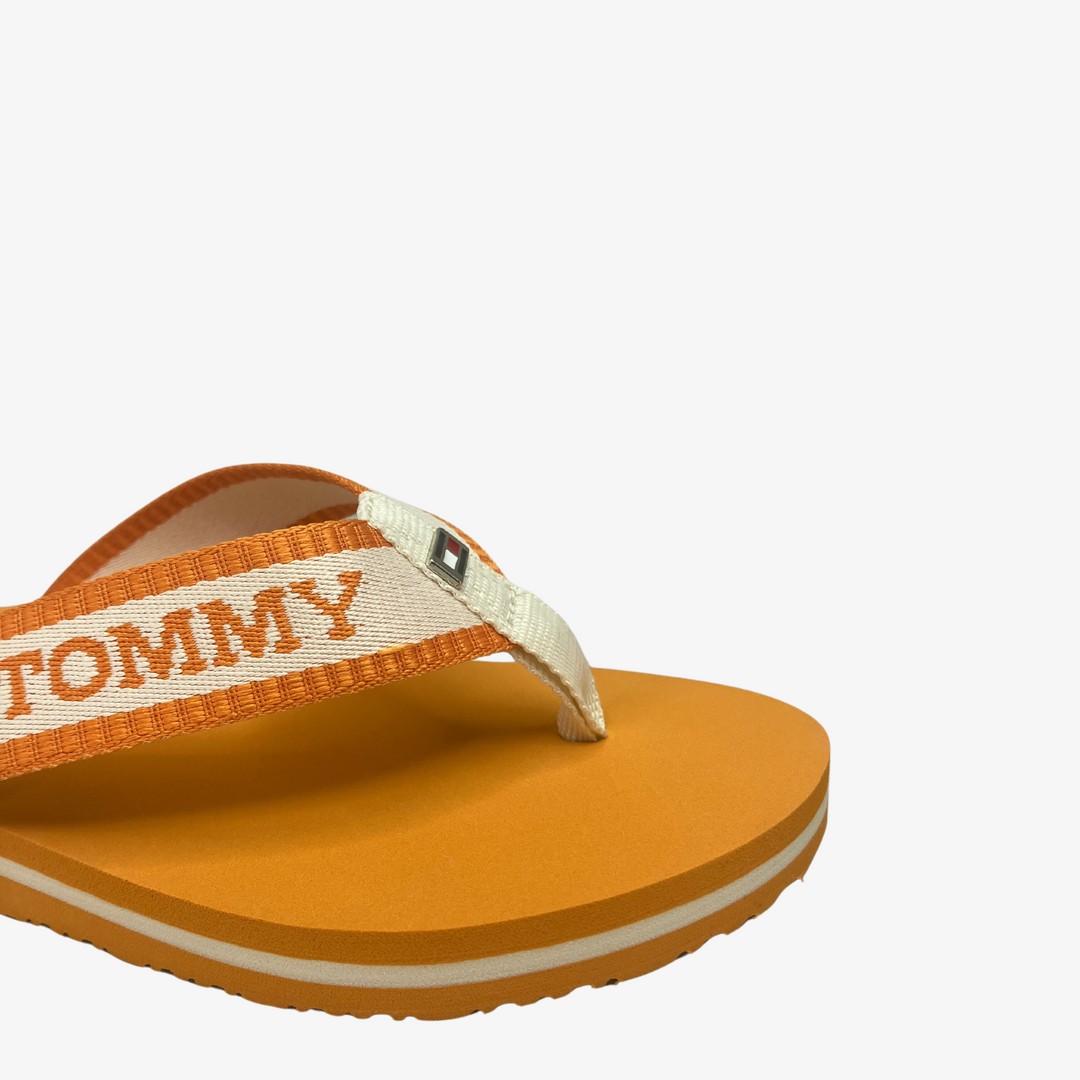 Tommy Hilfiger Webbing Pool Slide Rich Ochre Flip-Flops