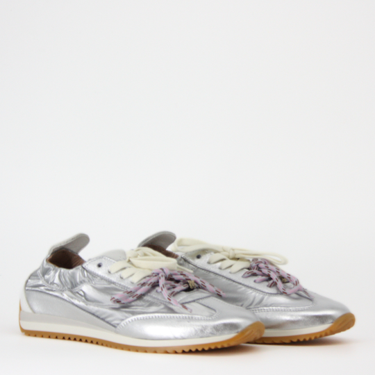 Méliné GIOTTO Metallic Silver Trainers