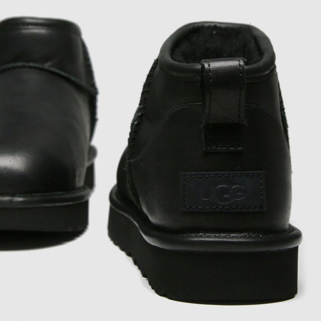 Leather mini best sale uggs
