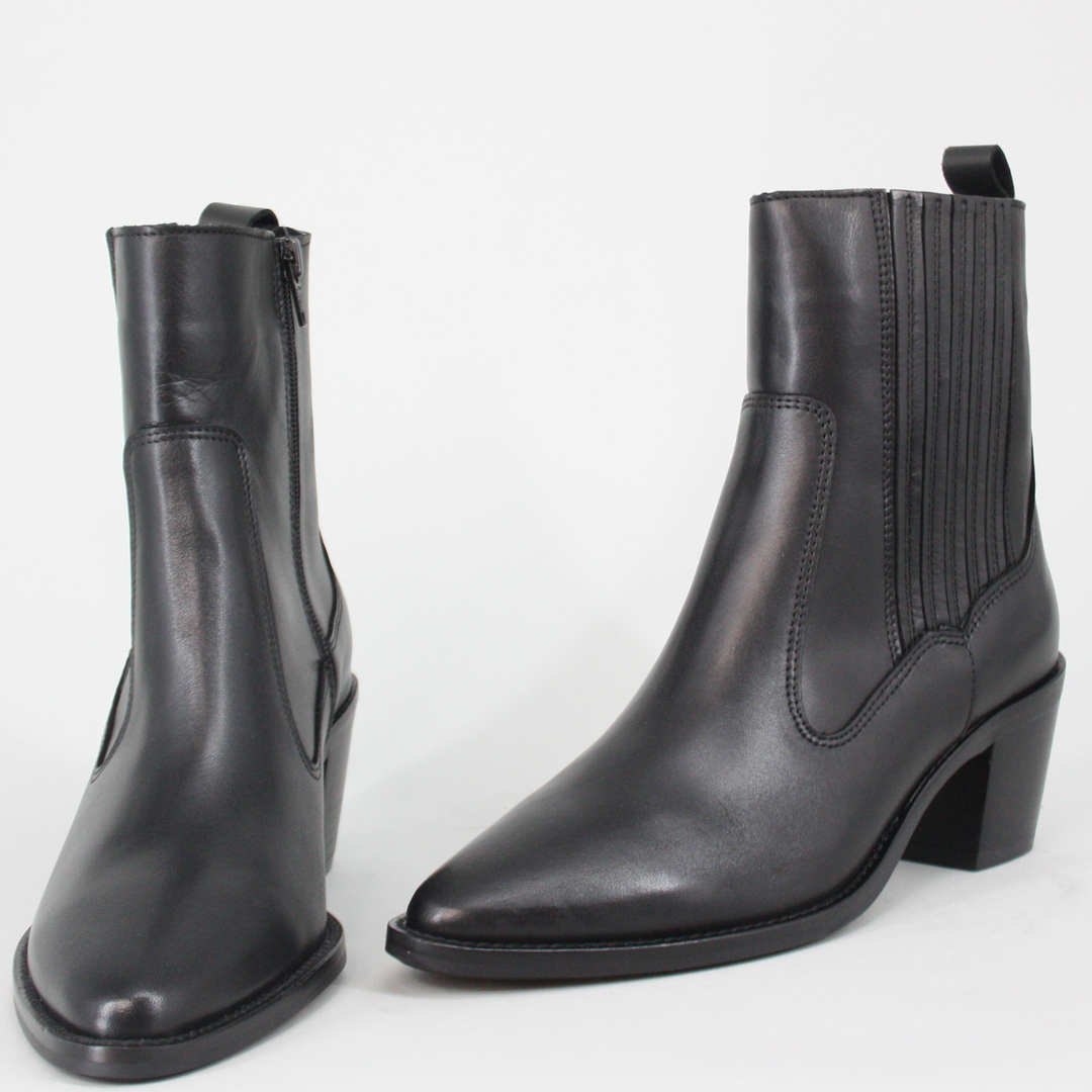 Alpe DRIFTER Black Leather Cowboy Boots