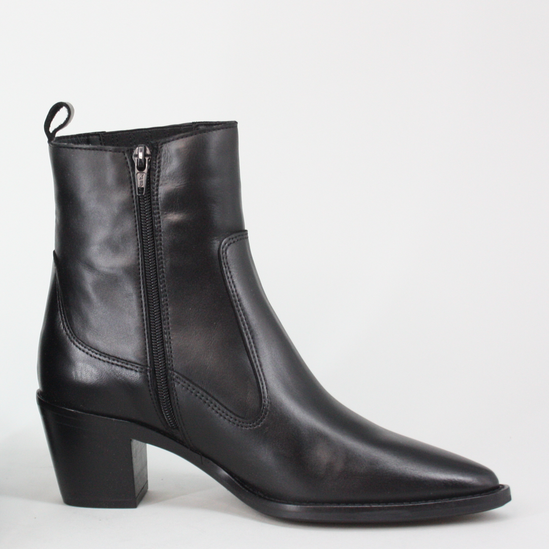 Alpe DRIFTER Black Leather Cowboy Boots