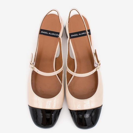 Angel Alarcon DAPUN Black & Cream Mary Jane Pumps