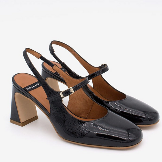 Angel Alarcon JADEN Black Mary Jane Pumps