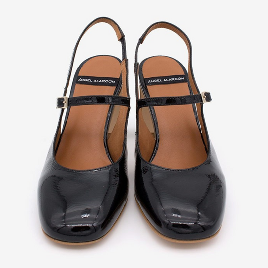 Angel Alarcon JADEN Black Mary Jane Pumps