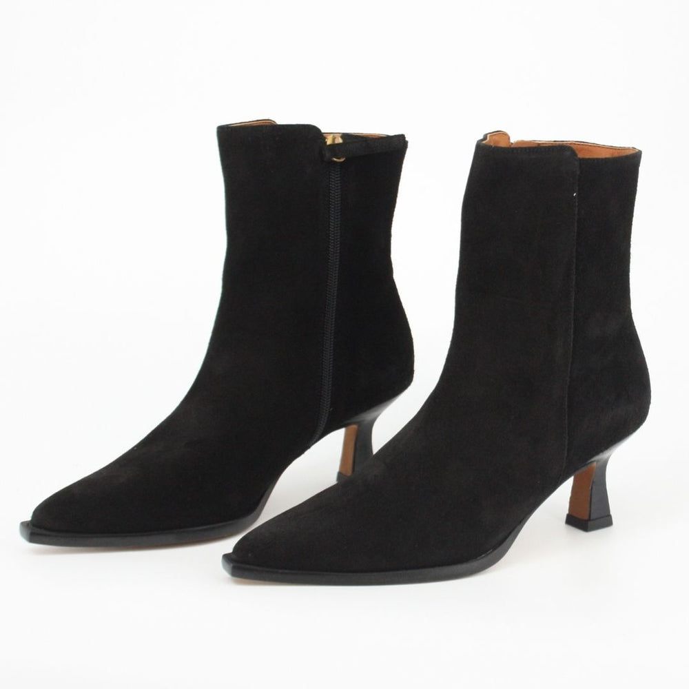 Angel Alarcon APRIL Black Suede Ankle Boots