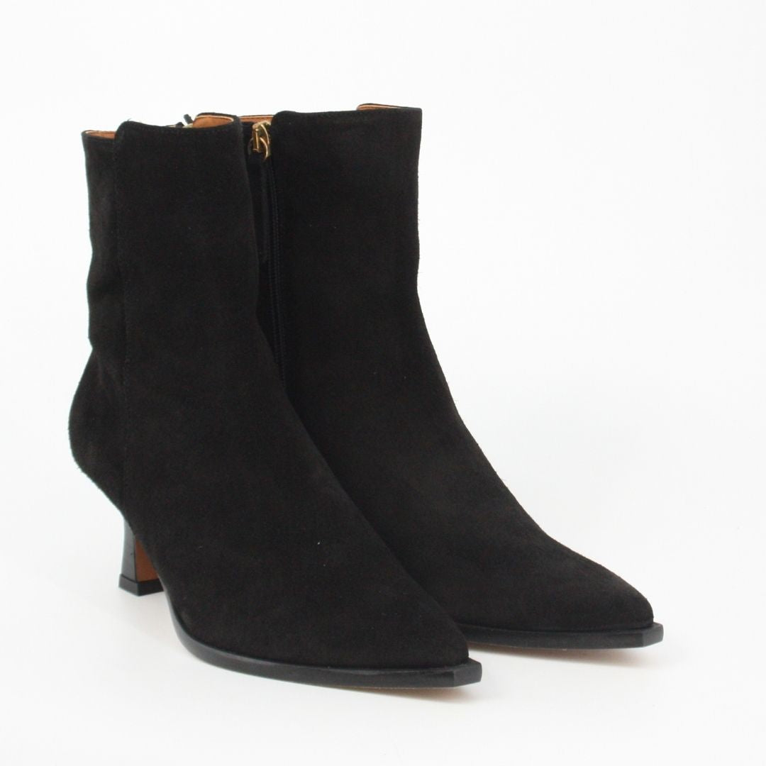 Angel Alarcon APRIL Black Suede Ankle Boots