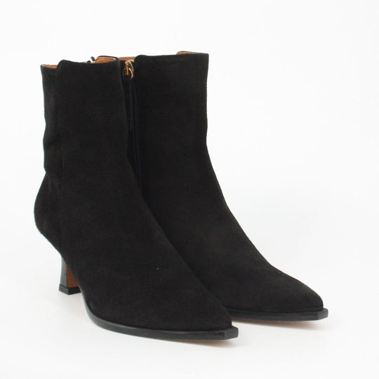 Angel Alarcon APRIL Black Suede Ankle Boots