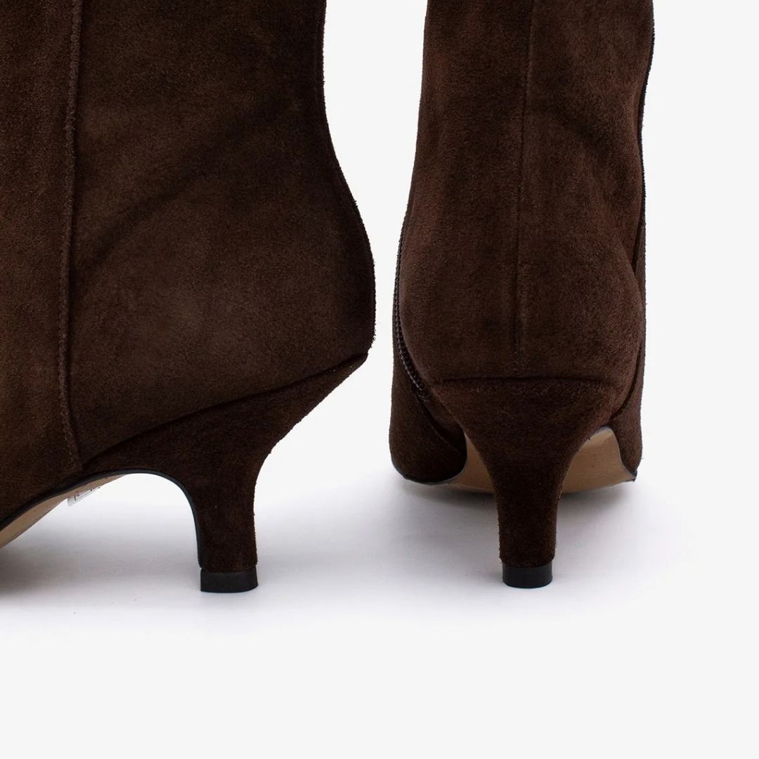 Angel Alarcon APRIL Dark Brown Suede Ankle Boots