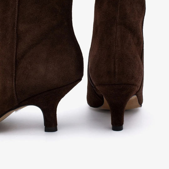 Angel Alarcon APRIL Dark Brown Suede Ankle Boots