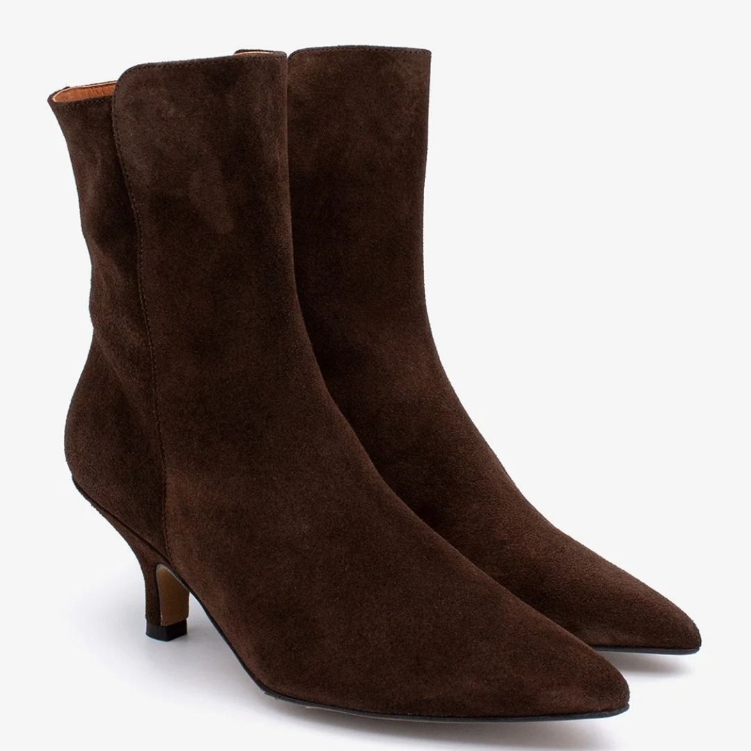 Angel Alarcon APRIL Dark Brown Suede Ankle Boots