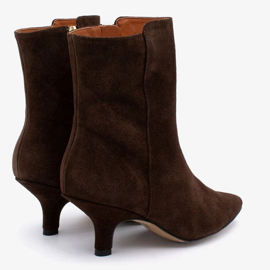 Angel Alarcon APRIL Dark Brown Suede Ankle Boots