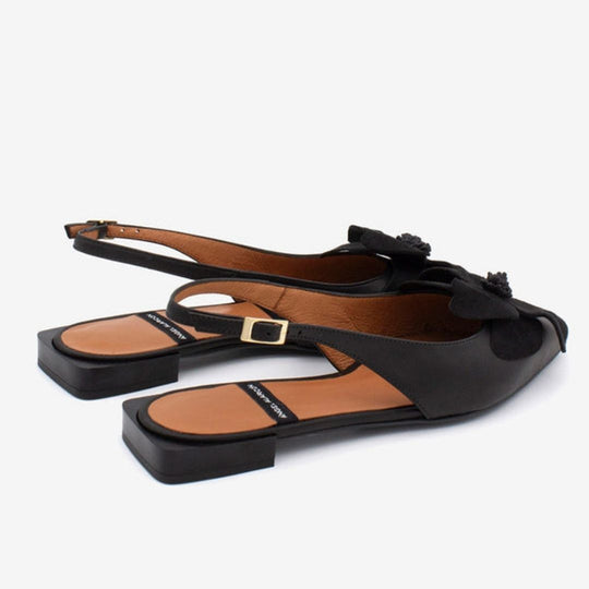 Angel Alarcon FIORA Black Ballerina Pump