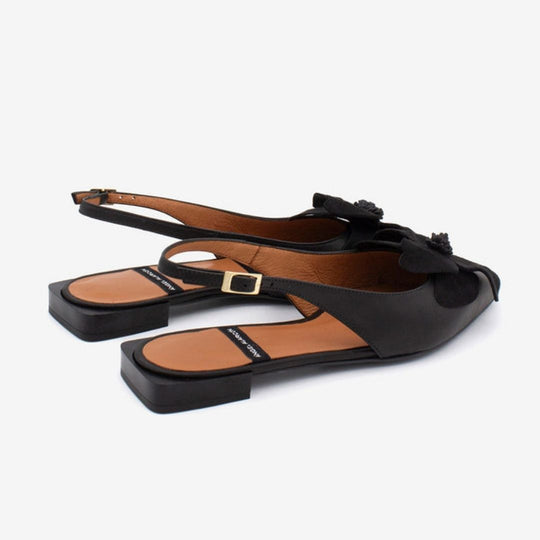 Angel Alarcon FIORA Black Ballerina Pump