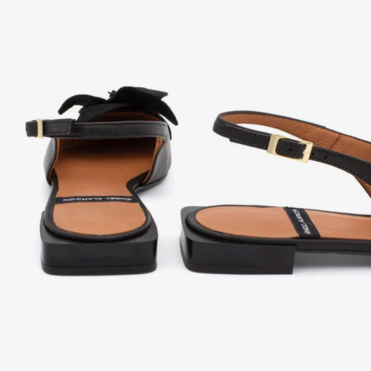 Angel Alarcon FIORA Black Ballerina Pump