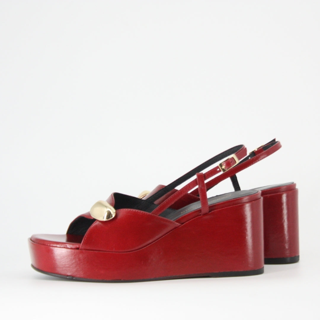 Angel Alarcon HALDESA Szpilka z nadrukiem w panterkę