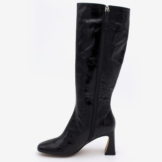 Angel Alarcon JATA Black Patent Knee-High Boots