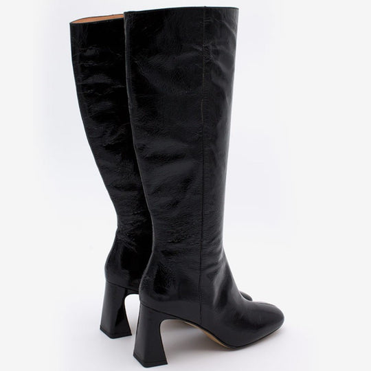 Angel Alarcon JATA Black Patent Knee-High Boots