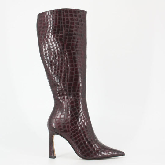 Angel Alarcon LALTA Burgundy Knee High Boots