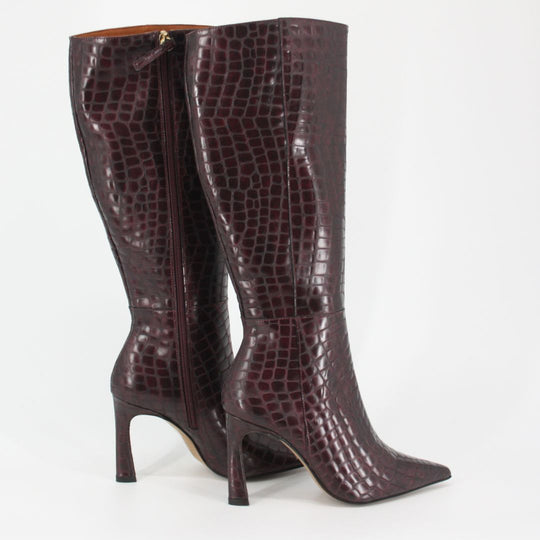 Angel Alarcon LALTA Burgundy Knee High Boots