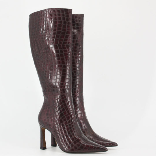 Angel Alarcon LALTA Burgundy Knee High Boots