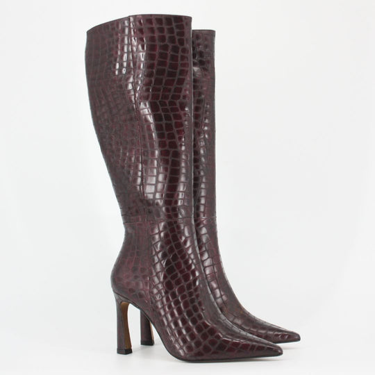 Angel Alarcon LALTA Burgundy Knee High Boots