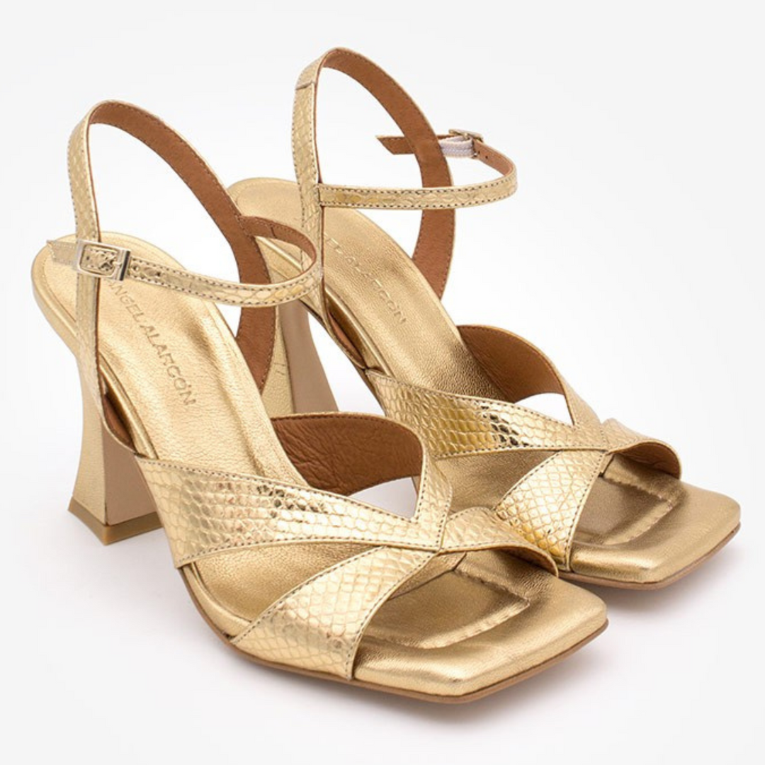 Angel Alarcon MAGDA Gold Sandals