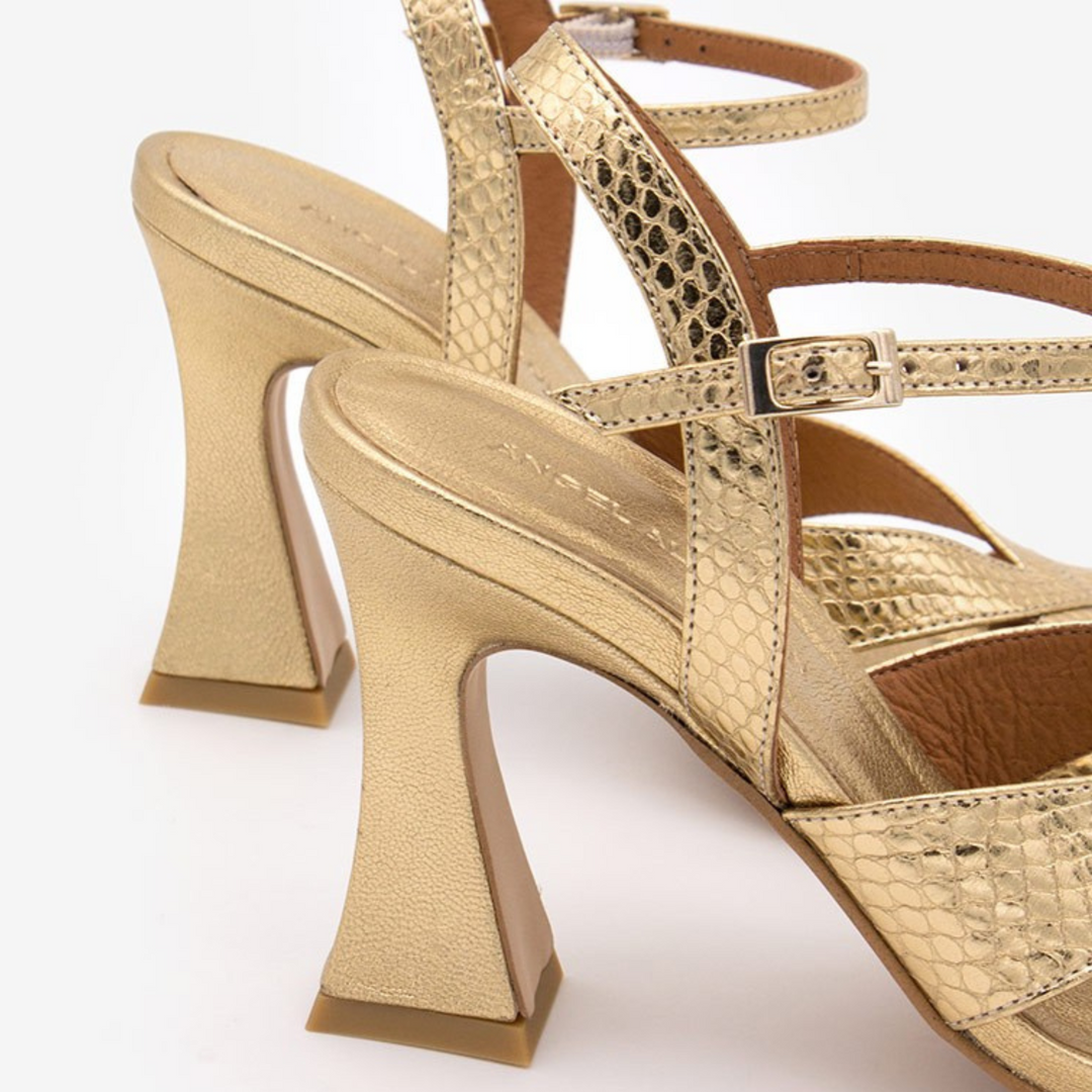 Angel Alarcon MAGDA Gold Sandals