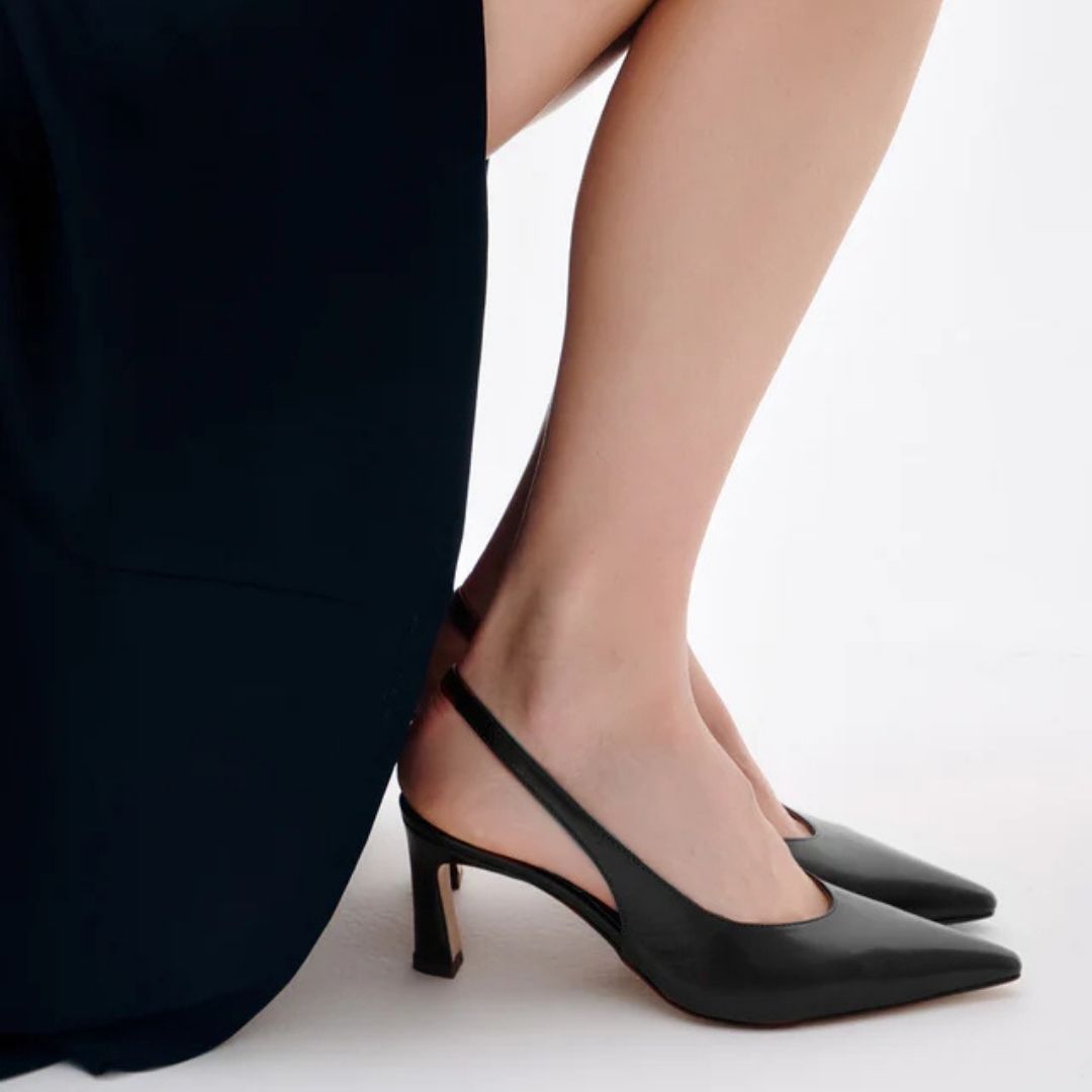 Angel Alarcon NARA Black Leather Pump