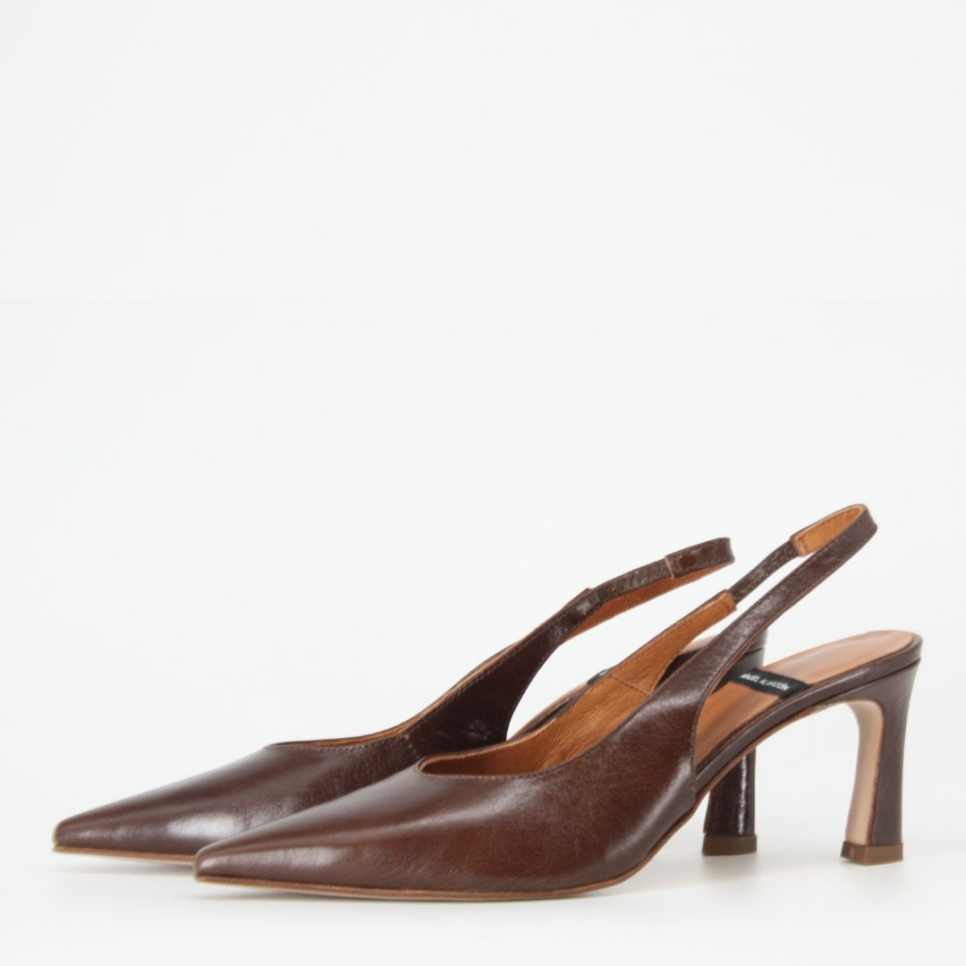 Angel Alarcon NARA Brown Leather Pump