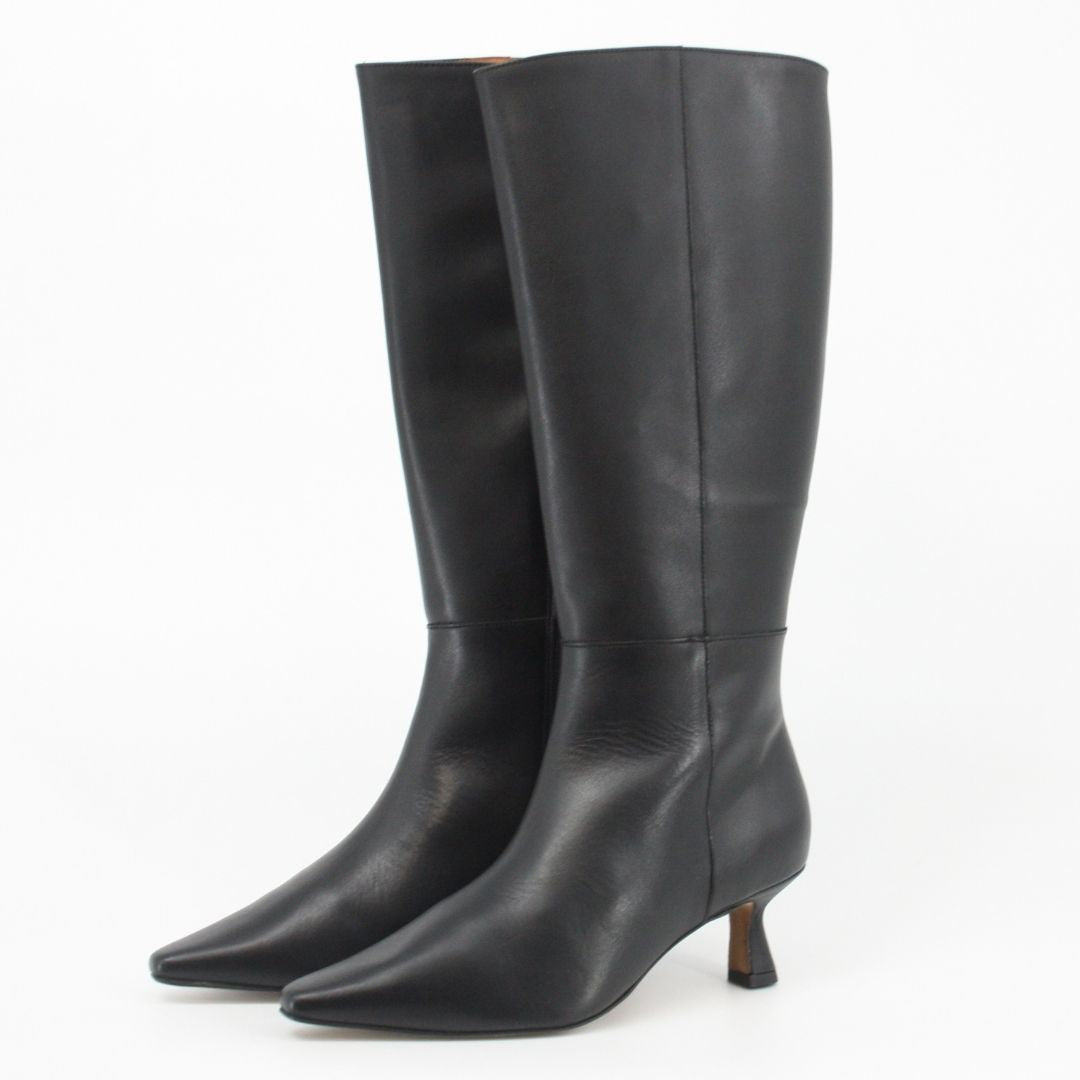 Angel Alarcon GEORGIA Black Leather Knee-High Boots