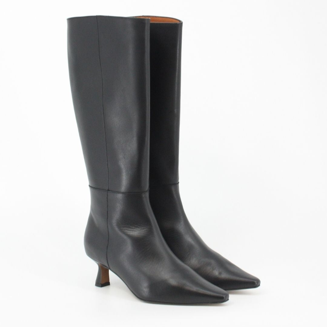 Angel Alarcon GEORGIA Black Leather Knee-High Boots