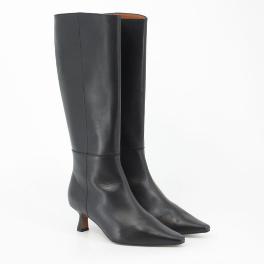 Angel Alarcon GEORGIA Black Leather Knee-High Boots
