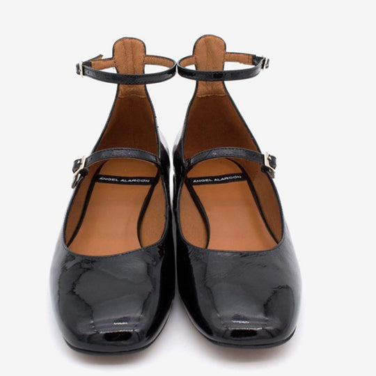 Angel Alarcon YAMEDO Black Patent Mary-Janes