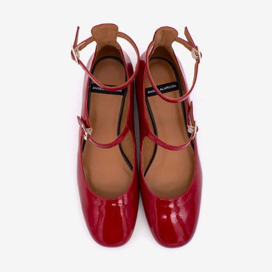 Angel Alarcon YAMEDO Red Patent Mary-Janes