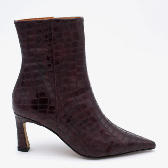 Angel Alarcon ZAIRA Burgundy Ankle Boots
