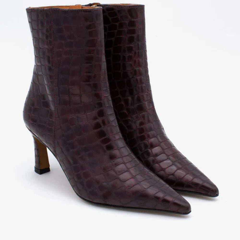 Angel Alarcon ZAIRA Burgundy Ankle Boots