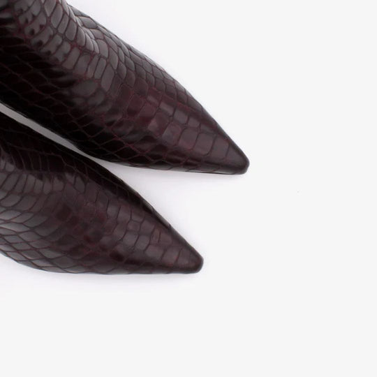 Angel Alarcon ZAIRA Burgundy Ankle Boots