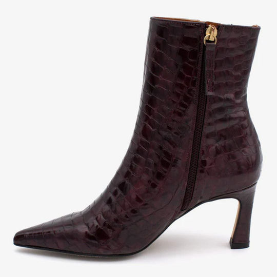 Angel Alarcon ZAIRA Burgundy Ankle Boots