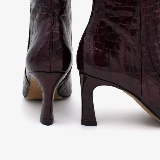 Angel Alarcon ZAIRA Burgundy Ankle Boots