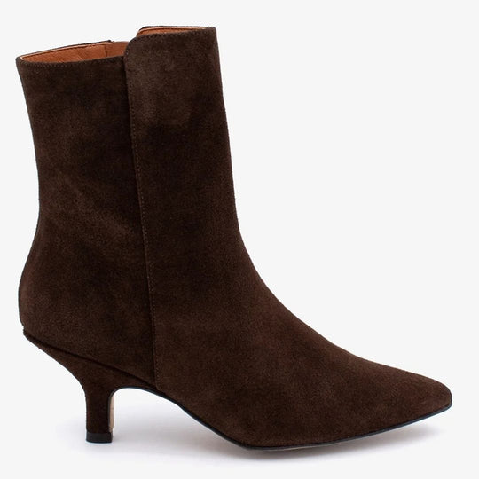 Angel Alarcon APRIL Dark Brown Suede Ankle Boots