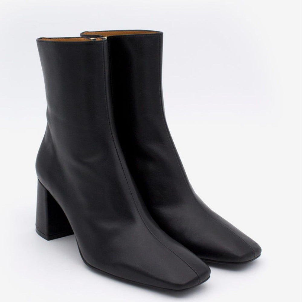 Angel Alarcon DRIMIA Black Leather Ankle Boots