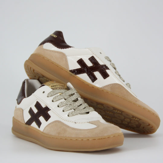 Another Trend KOPA Chocolate and Beige Trainers