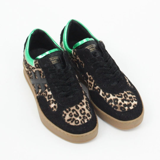 Another Trend KOPA Green Leopard Trainers