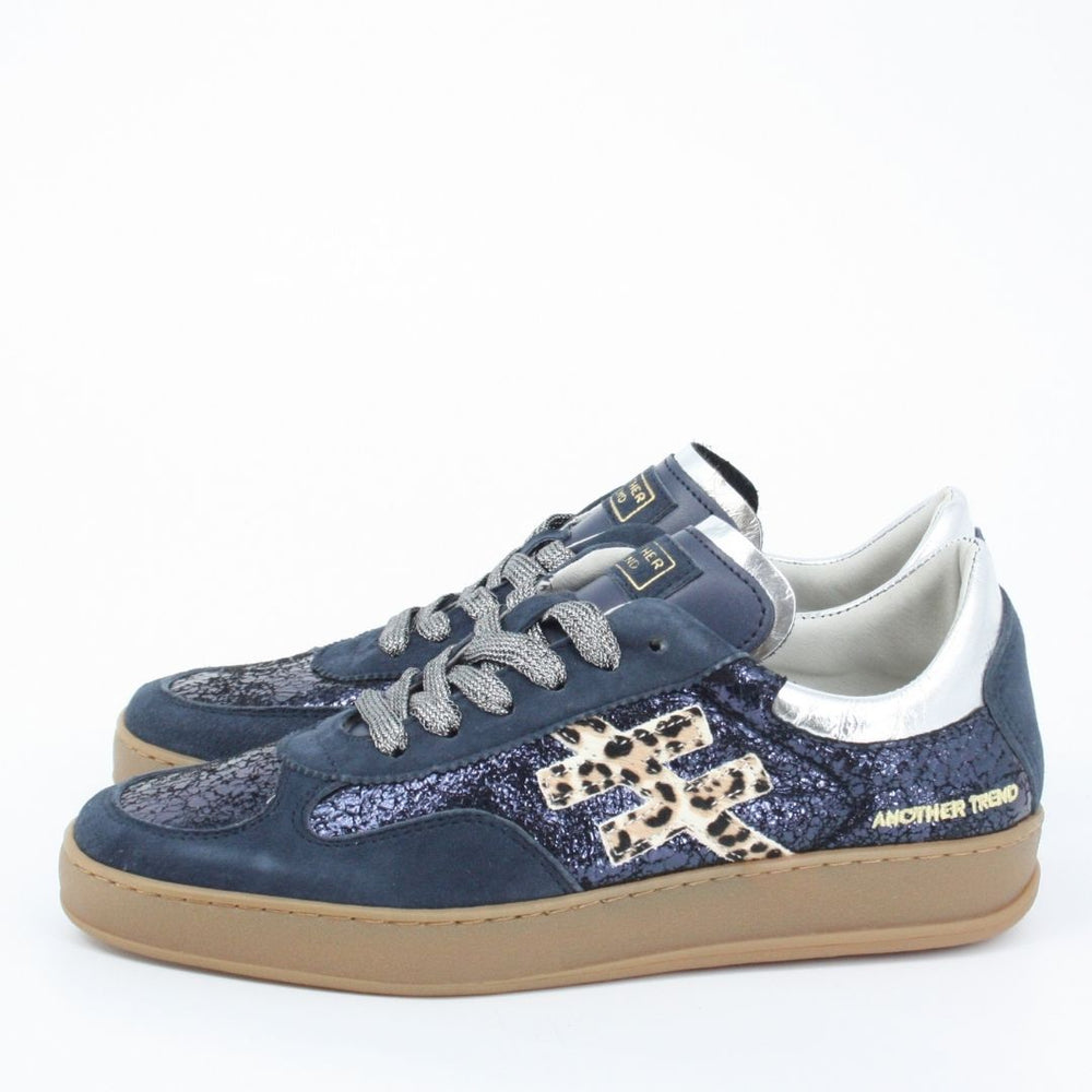 Another Trend KOPA Navy Leopard Trainers