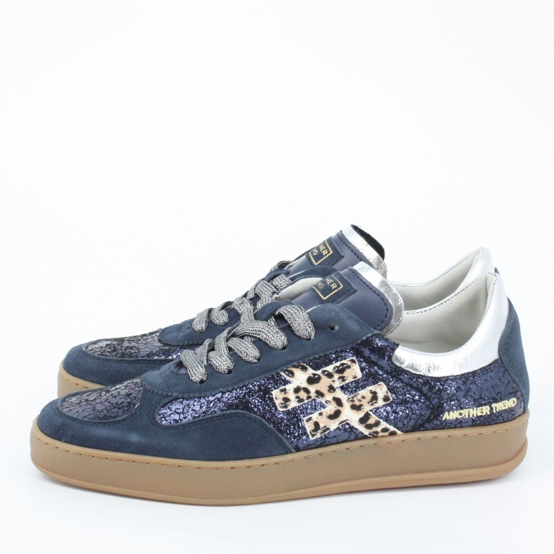 Another Trend KOPA Navy Leopard Trainers