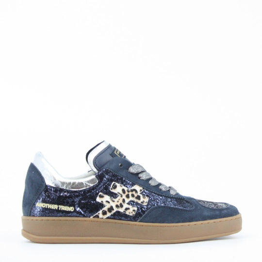 Another Trend KOPA Navy Leopard Trainers
